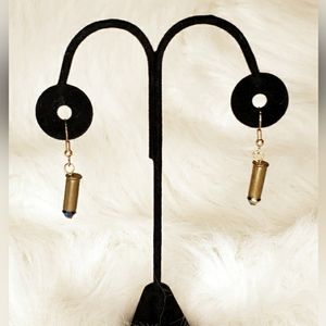 New Ammo pierced earrings with crystal point